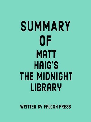 cover image of Summary of Matt Haig's the Midnight Library